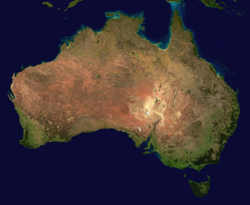 Australie, Continent, Vue Aérienne, Géographie