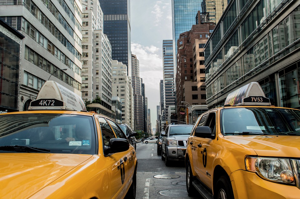 Taxi Cab, Le Trafic, Cab, New York, Rue, Route, Nyc