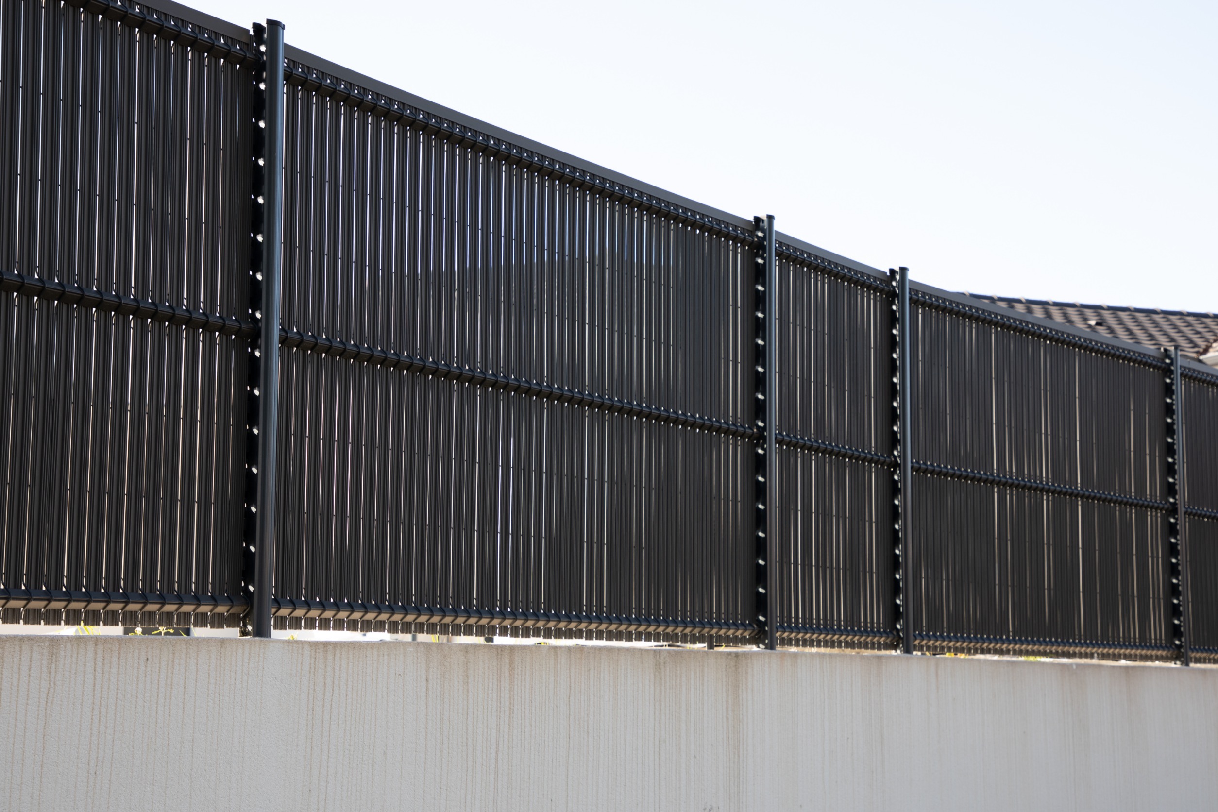 Fence with blackout panels